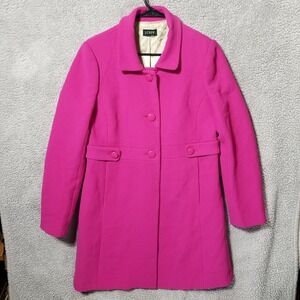J. Crew Coat Pink Wool Blend Button Front Jacket Classic Fit See measurements‎